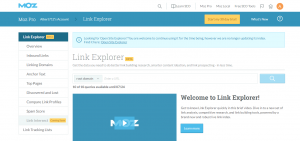MozBar Link Explorer:Increase Domain Authority