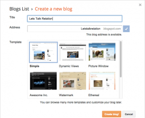 How to name a blog on blogspot;free blog