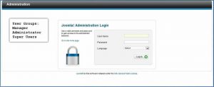 joomla administration login: free blog